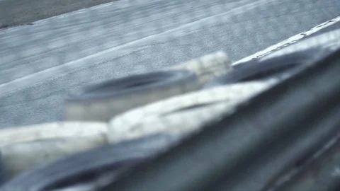 Two black bikes on a motorcycle track Stock Footage 70322567