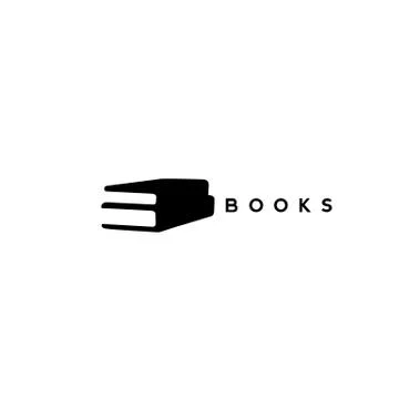 Two black books on white background vector illustration. Stock Illustration