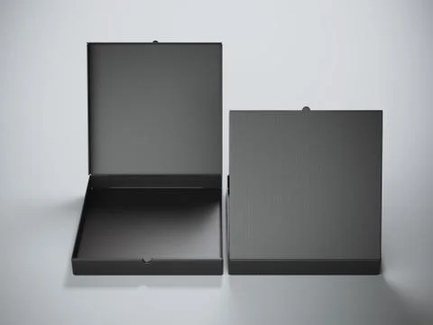 Two black cardboard packages 스톡 일러스트