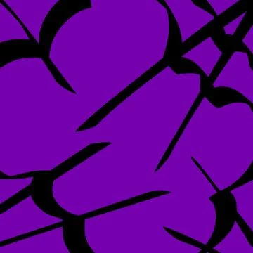 Two Black Cats Sitting Together on Purple Halloween Background Stock Illustration