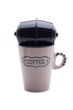 Two black coffee Stock Photos