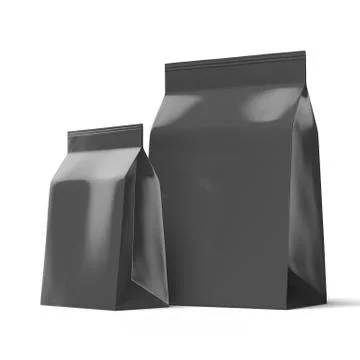 Two black Foil packages Stock Illustration