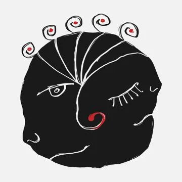 For two. Black Illustrazione stock