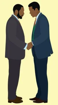 Two Black Men Praying Stock Illustration