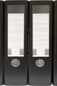 Two Black Ring Binders Foto stock