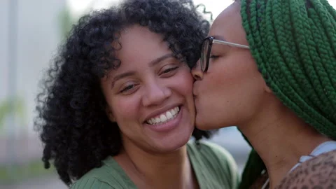 Two black sisters showing love and affec... | Stock Video | Pond5