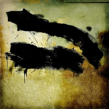 Two black strokes of the brush Stock Illustration