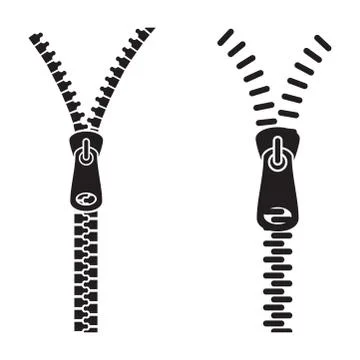 Two black zips Stock-Illustration