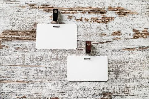 Two blank badges Stock Photos