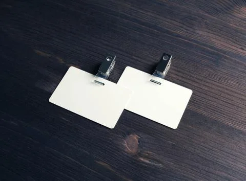 Two blank badges Stock Photos