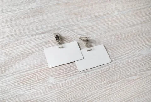 Two blank badges Stock Photos