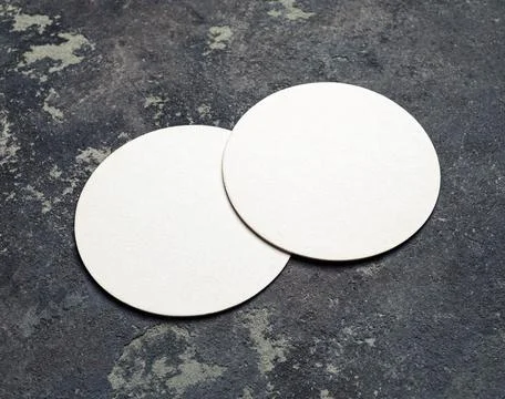Two blank beer coasters Stock Photos