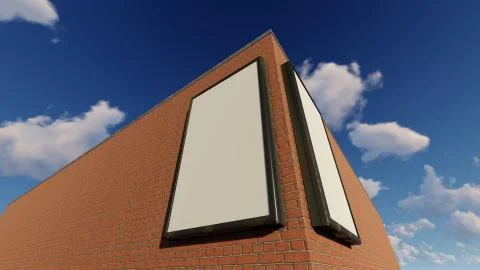 Two blank billboards Illustrazione stock