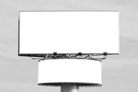Two blank billboards Stockfoto's