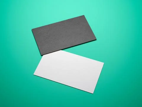 Two blank business cards 库存插图