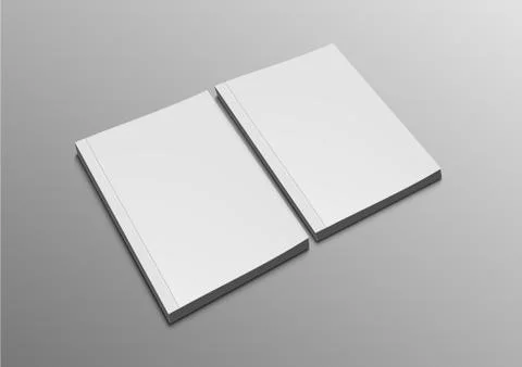 Two Blank Catalogs, Magazines Or Books Mockup Stock Illustration