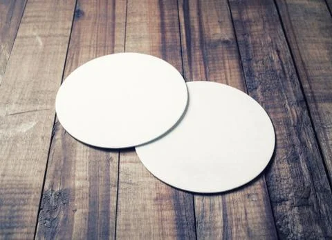 Two blank coasters Stock Photos
