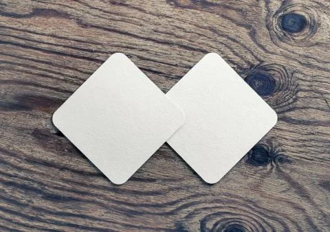 Two blank coasters Stock Photos