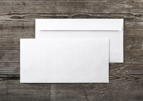 Two blank envelopes Stock Photos