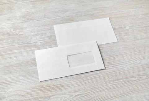 Two blank envelopes Stock Photos