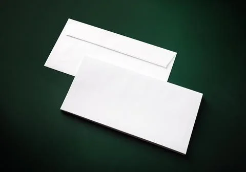 Two blank envelopes Stock Photos