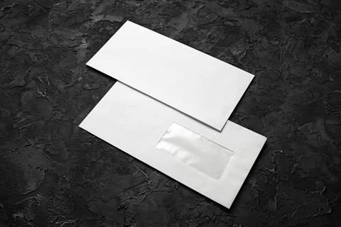 Two blank envelopes Stock Photos