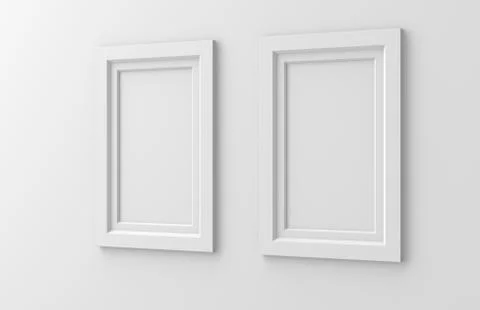 Two blank frames Illustrazione stock