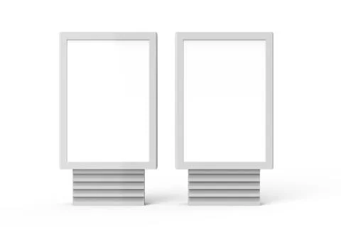 Two blank light boxes 스톡 일러스트