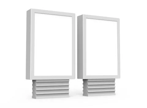 Two blank light boxes Illustrazione stock