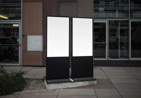 Two blank lightboxes Stock Photos