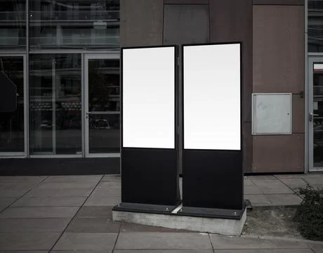 Two blank lightboxes Stock Photos