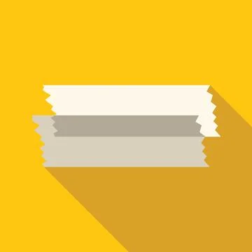 Two blank rectangular labels with serrated edges overlapping on yellow back.. Stock Illustration