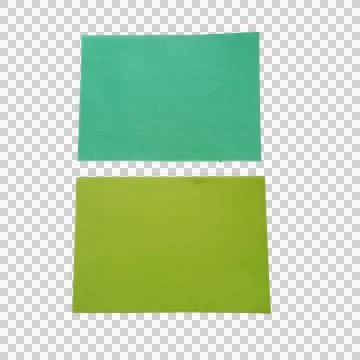 Two blank rectangular paper notes in bright green and lime colors Фото
