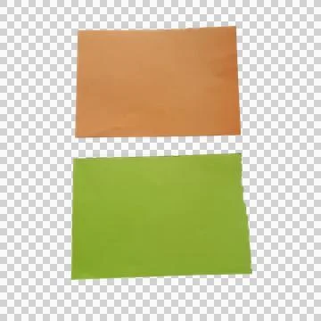 Two blank rectangular paper sheets in orange and lime green colors Фото
