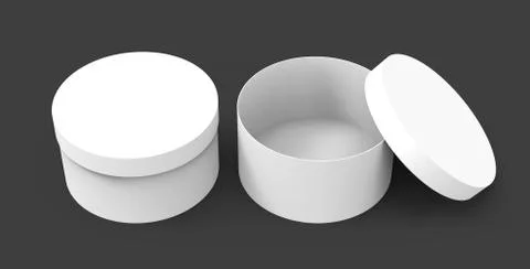 Two blank round boxes Stock-Illustration