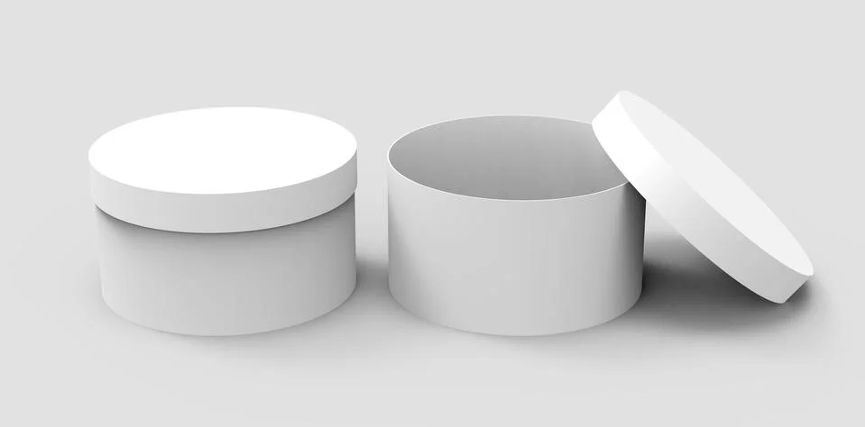 Two blank round boxes Stock-Illustration