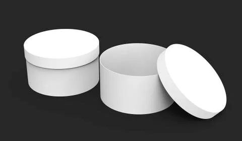 Two blank round boxes Stock Illustration