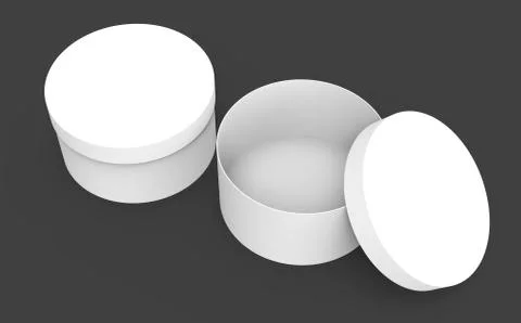 Two blank round boxes Stock Illustration