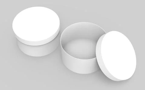 Two blank round boxes Stock Illustration