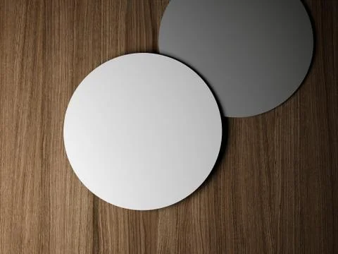 Two blank round cards イラスト素材