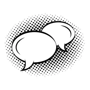 Two blank speech bubbles flat icon vector isolated. 스톡 일러스트