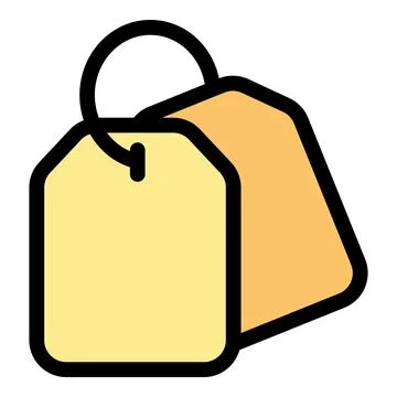 Two blank swing tags with string showing copy space Stock-Illustration