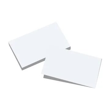 Two blank white paper sheets with different shadows. Vector set Stock Illustration