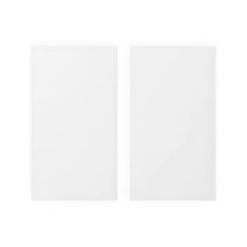 Two blank white sheets of paper side by side on a white background Stock Illustration
