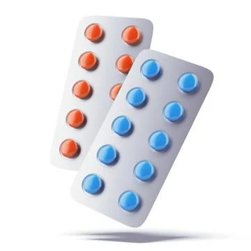 Two blister pack with pills イラスト素材