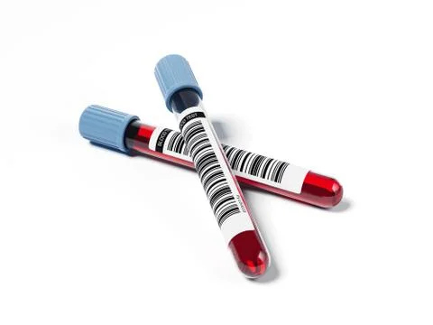 Two blood tests. 3d rendering Illustrazione stock