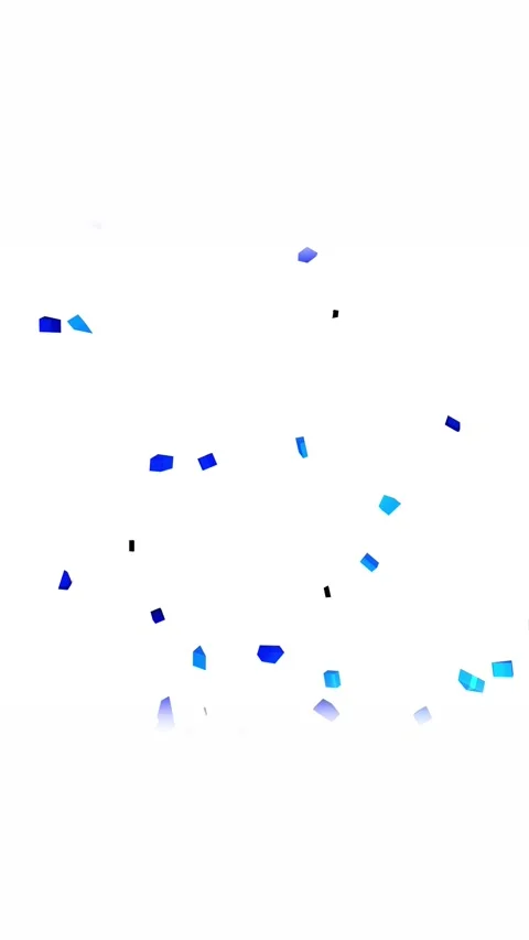 Two Blue Diamond Shapes on White Background geometric object Stock Footage 337459975