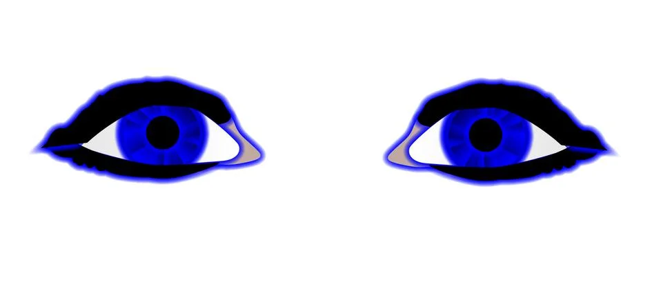 Two Blue Eyes Ilustración de archivo