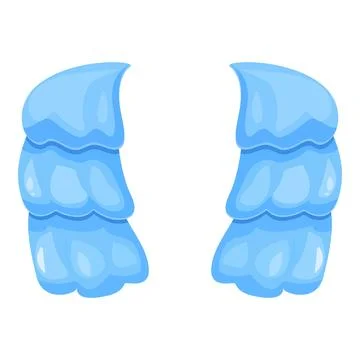 Two blue gills from a fish creating a symmetrical composition Stock Illustration