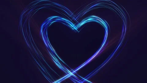 Two Blue Heart Video stock 145708653